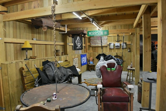view of storage area