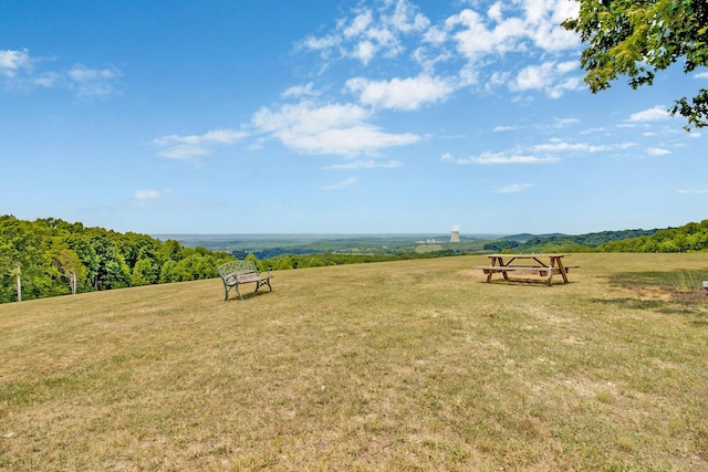 surrounding community featuring a lawn