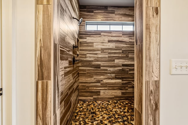 bathroom with walk in shower