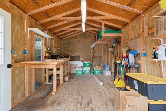 view of storage area