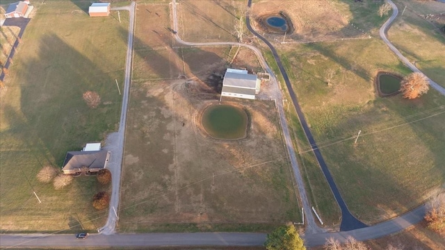 aerial view with a rural view