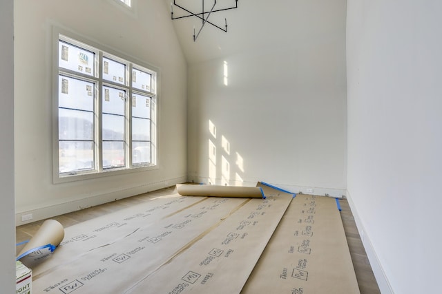 empty room featuring wood-type flooring