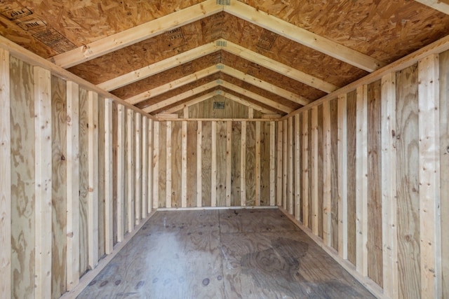 view of storage room