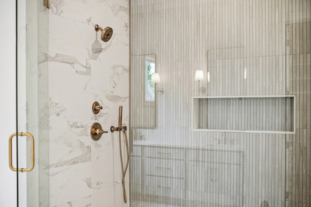 bathroom featuring an enclosed shower