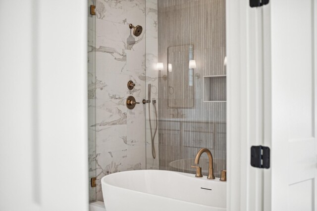 bathroom with a bathing tub