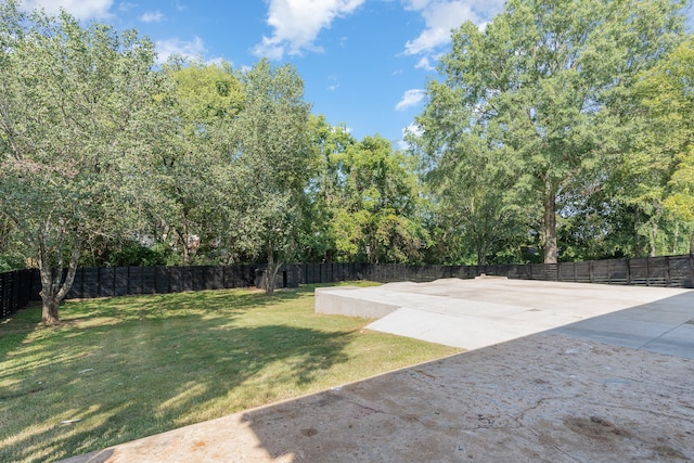 view of yard with a patio area