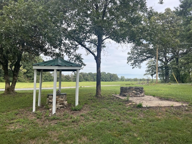 view of yard featuring a gazebo