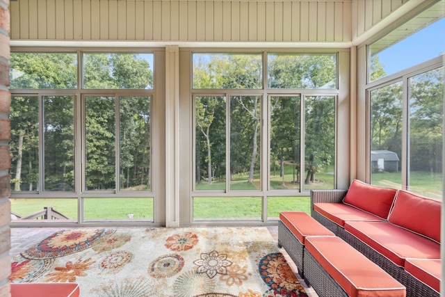 sunroom with plenty of natural light