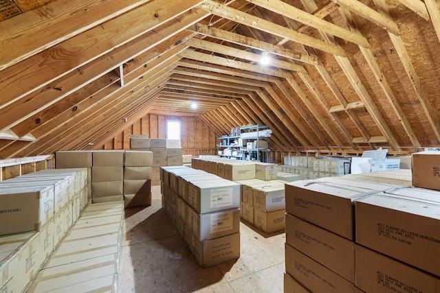 view of attic