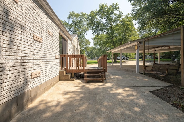 view of patio / terrace with a deck