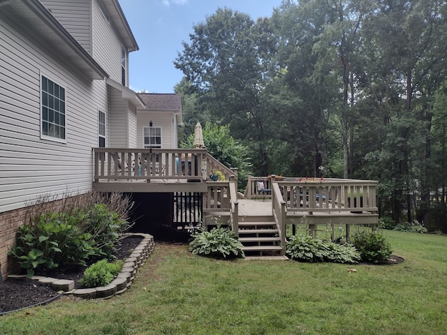 exterior space featuring a wooden deck