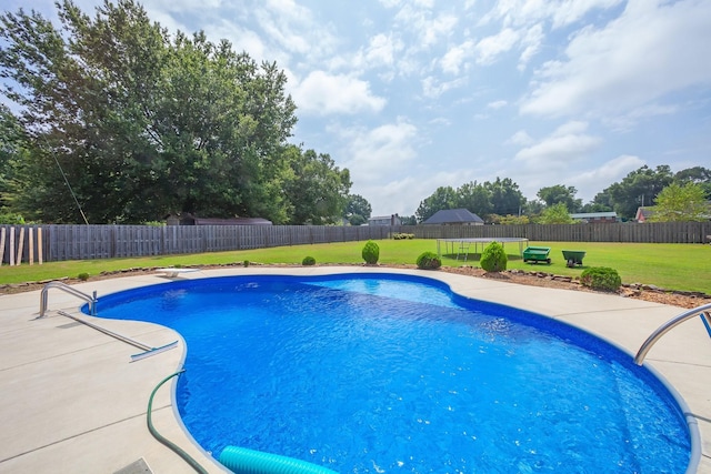 588 E Church St, Alamo, TN 38001 - view of swimming pool with a lawn, a fenced backyard, and a fenced in pool