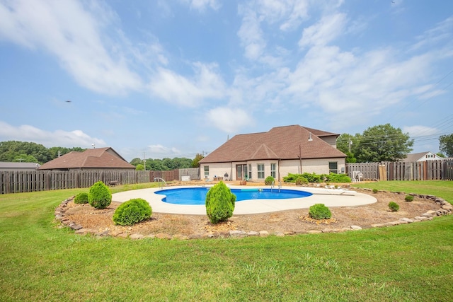 588 E Church St, Alamo, TN 38001 - view of pool with a fenced backyard, a lawn, and a fenced in pool
