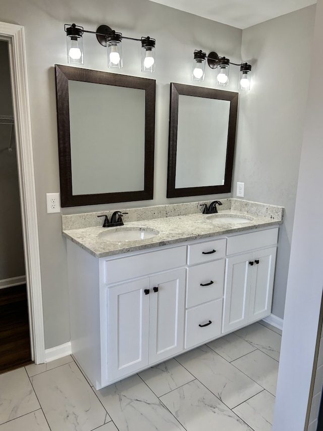 bathroom featuring vanity