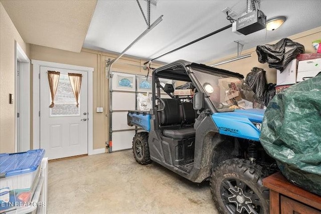 storage room with a garage