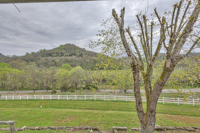 property view of mountains featuring a rural view