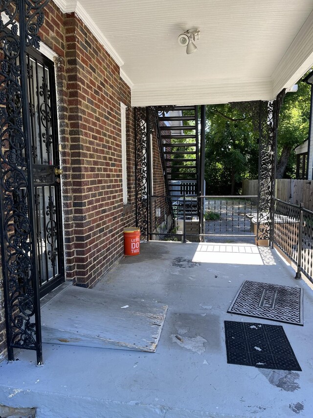 view of patio with covered porch