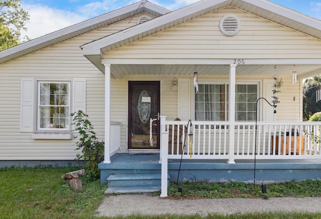 bungalow-style home with a porch