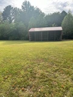 view of yard with an outbuilding