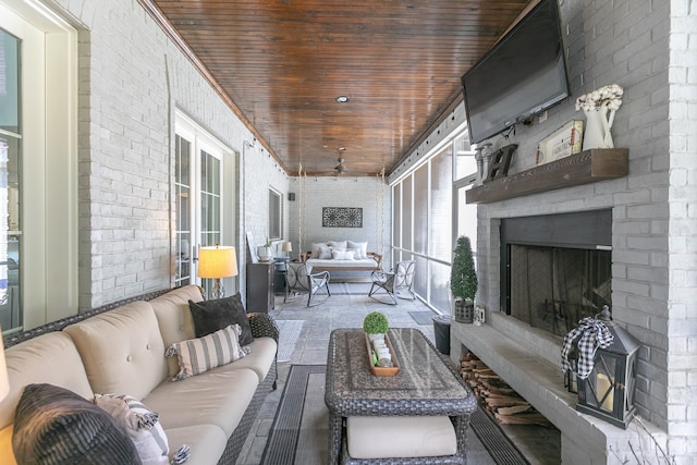 view of patio with an outdoor hangout area