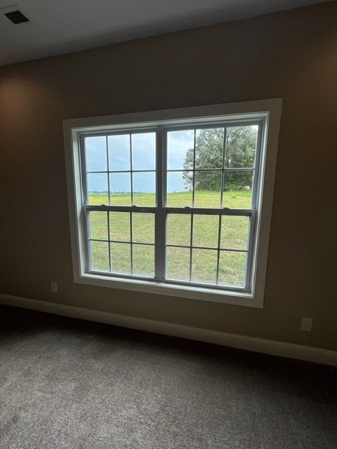 view of carpeted spare room