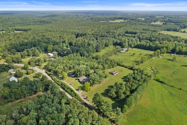 bird's eye view with a forest view