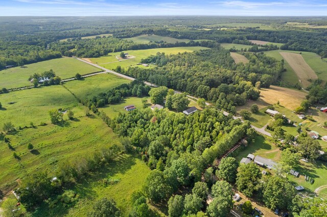 drone / aerial view featuring a rural view