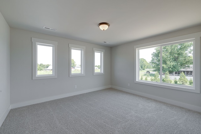 view of carpeted spare room