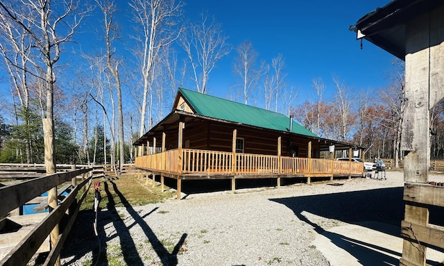 view of home's exterior with a deck