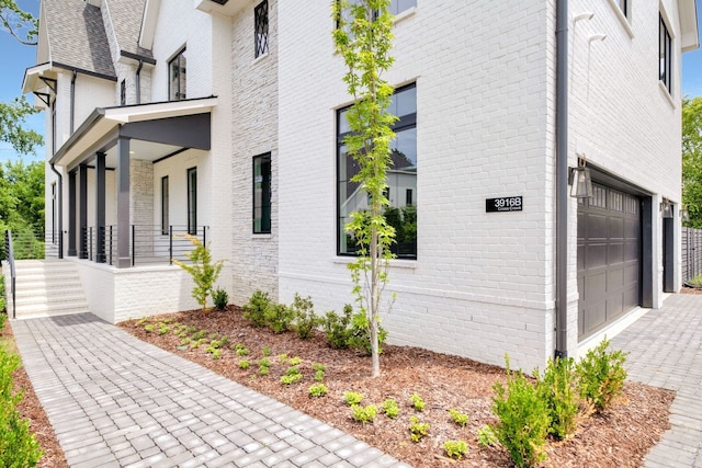 view of home's exterior featuring a garage