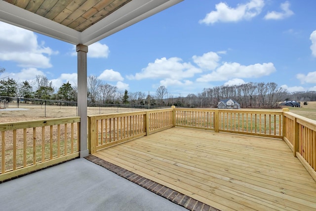 wooden deck with fence