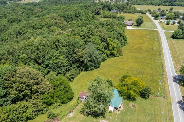 drone / aerial view with a rural view