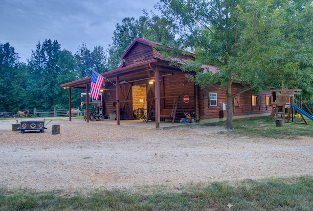 view of play area