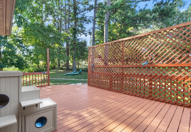 view of wooden terrace