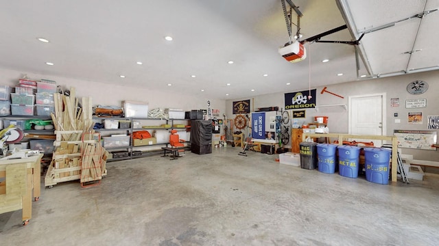 1019 Parker Rd, Kingston Springs, TN 37082 - garage with recessed lighting and a garage door opener