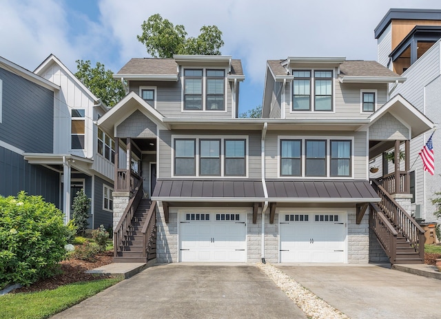 view of property with a garage