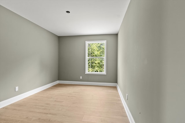 empty room featuring light hardwood / wood-style flooring