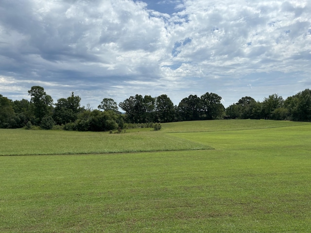 view of property's community with a lawn