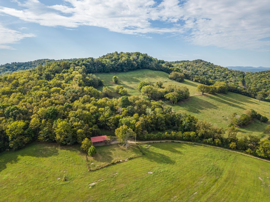 aerial view featuring a rural view