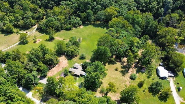 aerial view with a rural view