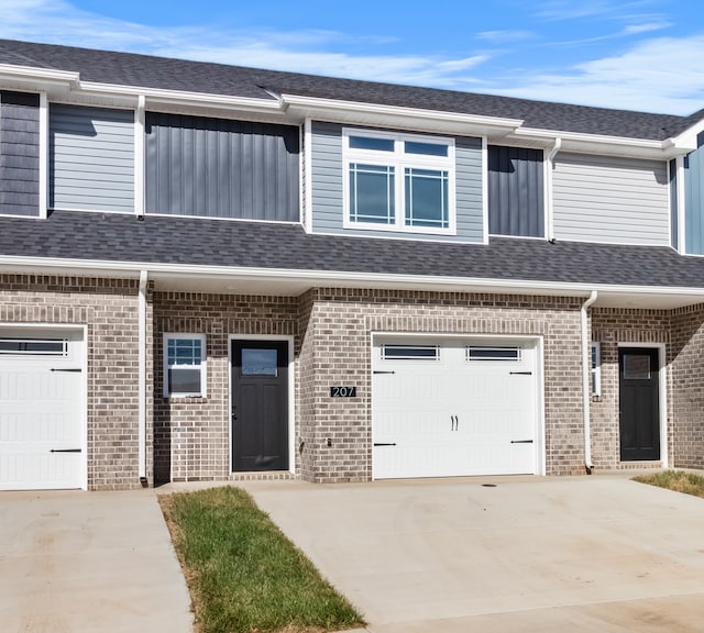 view of property with a garage