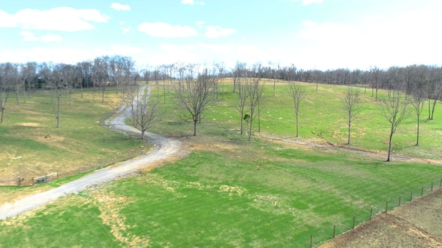 view of yard featuring a rural view