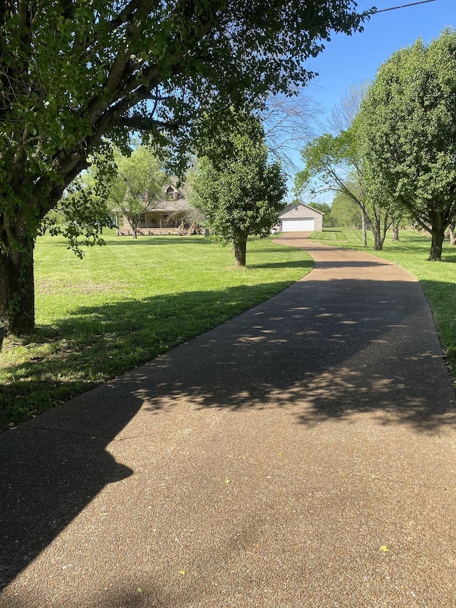 view of road with driveway