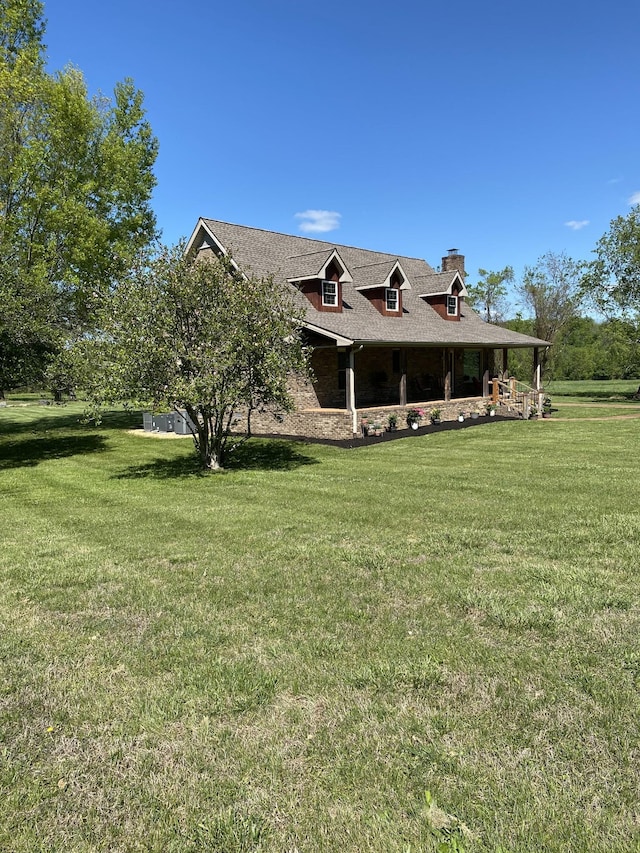 exterior space featuring a lawn