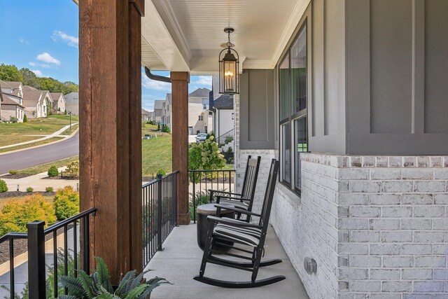 balcony with covered porch