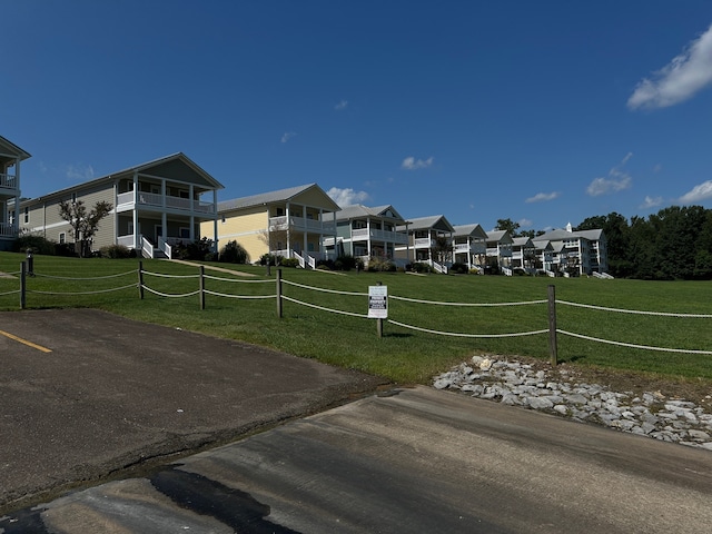 exterior space with a lawn