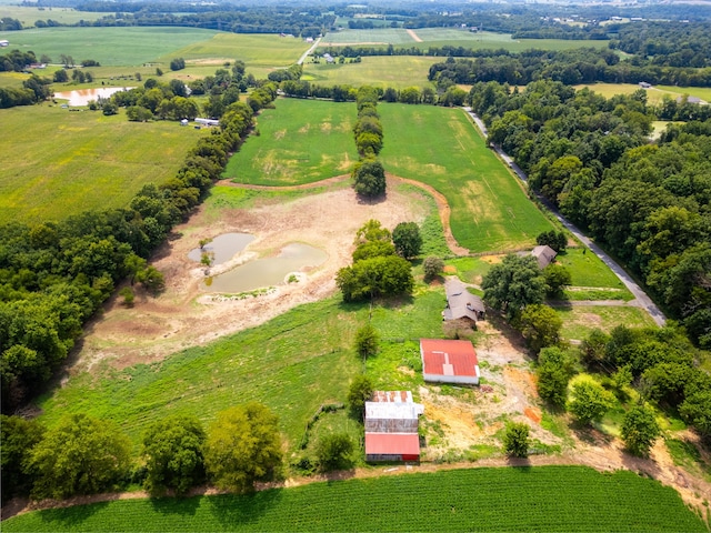 aerial view with a rural view