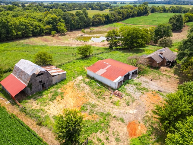 bird's eye view featuring a rural view