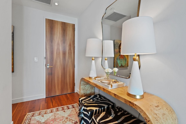 foyer featuring hardwood / wood-style flooring