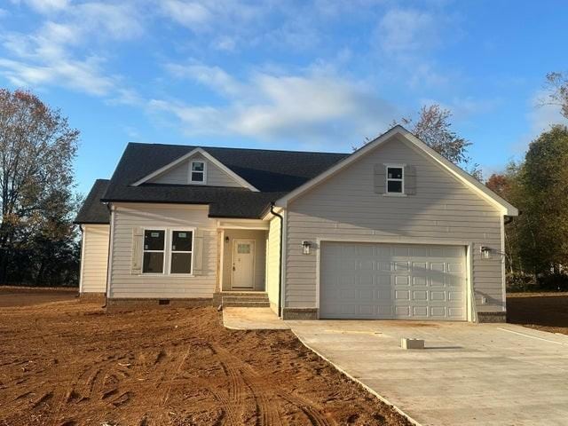 view of front facade with a garage